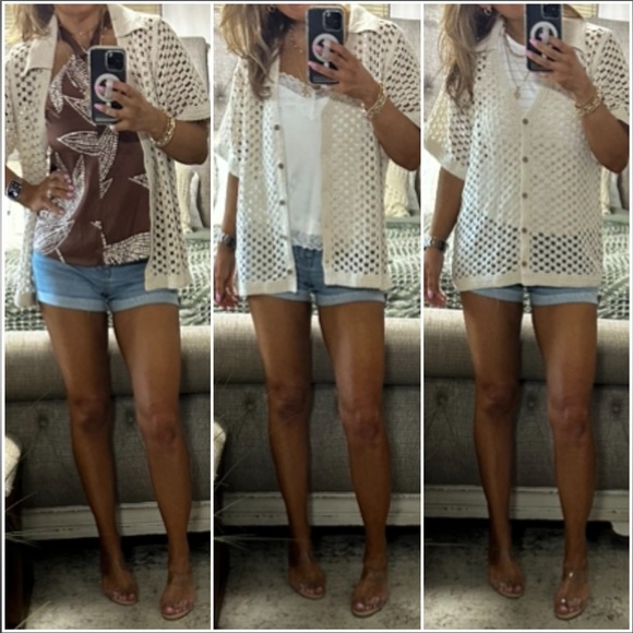 New🩷 Open knit oat button cardigan - Picture 3 of 9